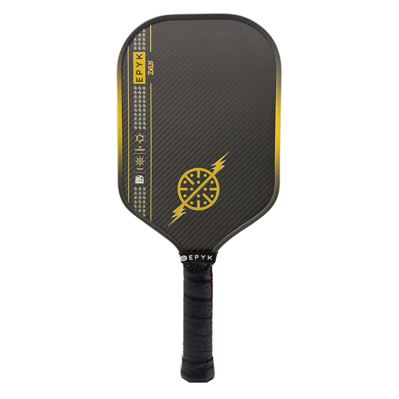 Pala de pickleball profesional EPYK ZEUS oro certificación USAPA