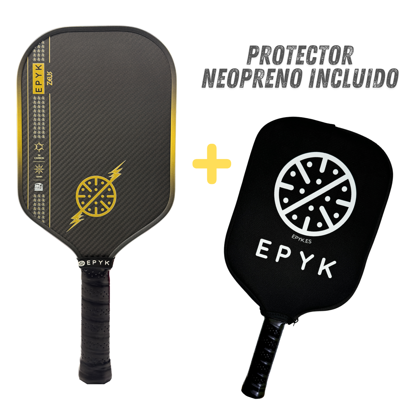 Pala de pickleball profesional EPYK ZEUS certificación USAPA